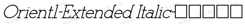 Orient1-Extended Italic字体转换